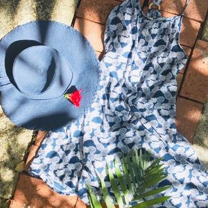 🎱SALE Pineapple paradise navy blue dress